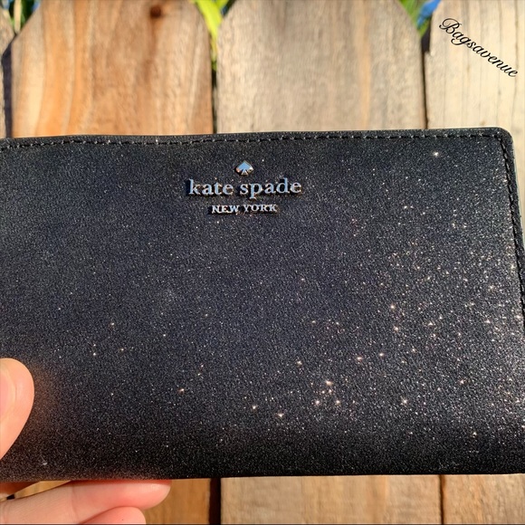 Kate spade Glitter Sparkly Medium Bifold Wallet Shimmy New in Box #bagsavenue - Picture 2 of 6